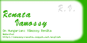 renata vamossy business card