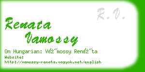 renata vamossy business card